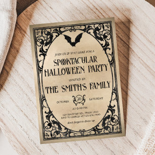 Gruselige Vintage-Erwachsenen-Halloween-Party Einladung