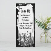 Gruselige Vögel und Baum-gotische Einladung (Stehend Vorderseite)