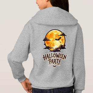 Gruselige Vollmond- und Fledermaus-Halloween-Party Hoodie