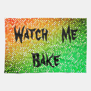 Gruselige 'Watch Me Bake'-Küchentücher Geschirrtuch
