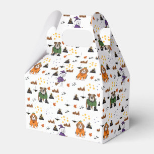 Gruselige Welpen Halloween-Muster Geschenkschachtel