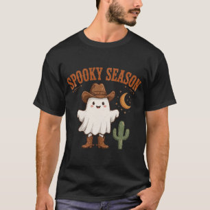Gruselige Western-Cowboy-Geist T-Shirt zur Hallowe