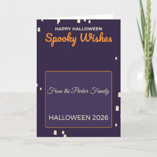 Gruselige Wünsche Geister Frohe Halloween-Grußkart Karte