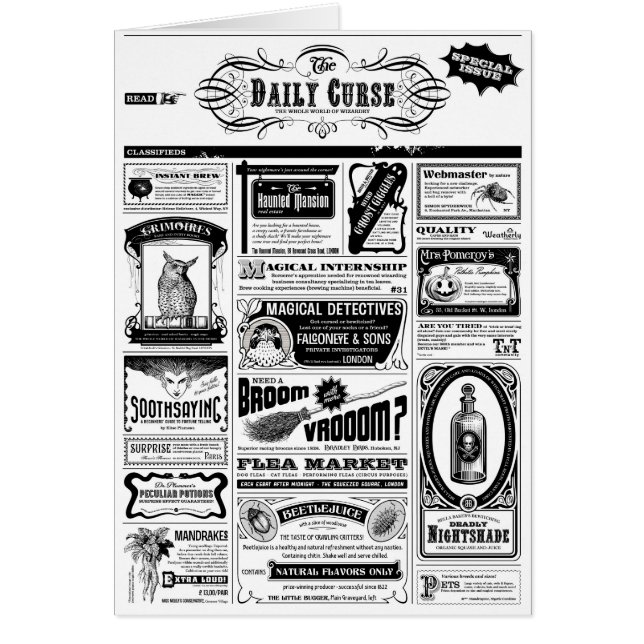 gruselige Zeitung (Vorne)