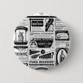 gruselige Zeitung Button (Vorderseite)