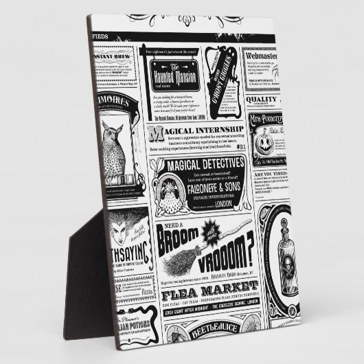 gruselige Zeitung Fotoplatte (Seite)