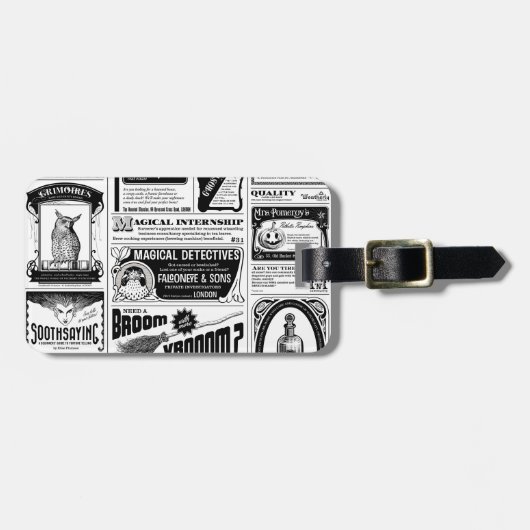 gruselige Zeitung Gepäckanhänger (Vorderseite horizontal)