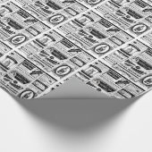 gruselige Zeitung Geschenkpapier (Ecke)
