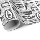 gruselige Zeitung Geschenkpapier (Rolleneckpunkt)