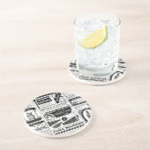 gruselige Zeitung Getränkeuntersetzer (Seite)