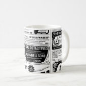 gruselige Zeitung Kaffeetasse (VorderseiteRechts)