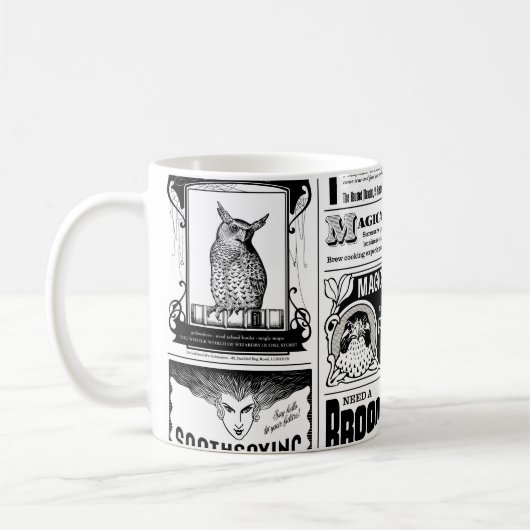 gruselige Zeitung Kaffeetasse (Links)