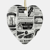 gruselige Zeitung Keramik Ornament (Rechts)