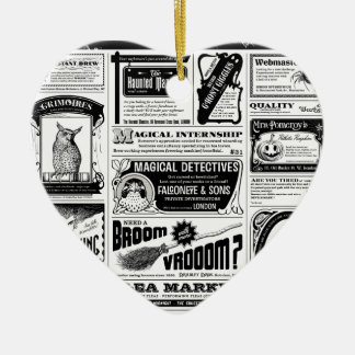 gruselige Zeitung Keramik Ornament