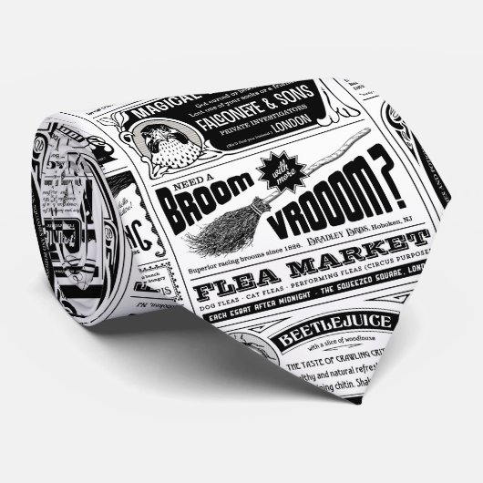 gruselige Zeitung Krawatte (Gerollt)