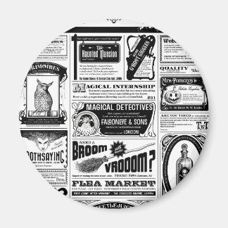 gruselige Zeitung Magnet