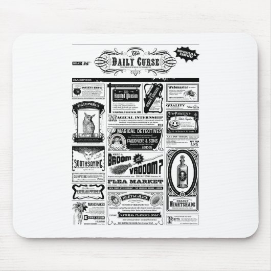 gruselige Zeitung Mousepad (Vorne)
