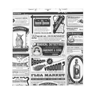 gruselige Zeitung Notizblock