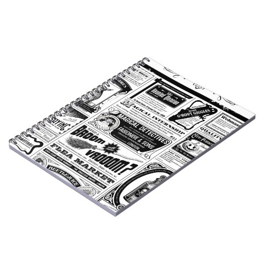 gruselige Zeitung Notizblock (Linke Seite)