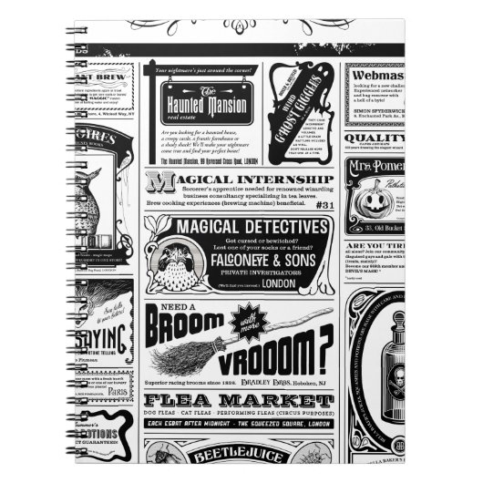 gruselige Zeitung Notizblock (Vorderseite)