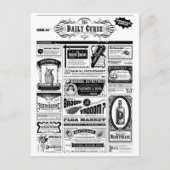 gruselige Zeitung Postkarte (Vorderseite)