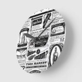 gruselige Zeitung Runde Wanduhr (Winkel)