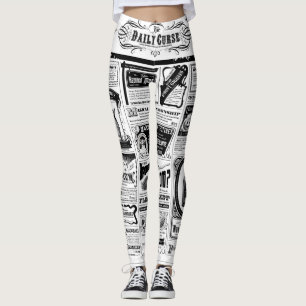 Gruselige Zeitungsleggings Leggings