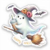 Gruseligen Frohen Halloween Aufkleber (Vorderseite)