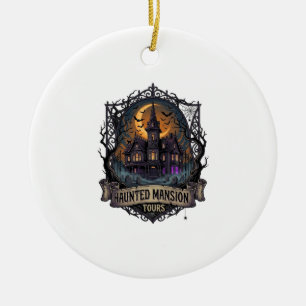 Gruseligen Mansion-Touren Halloween Gothic House C Keramik Ornament