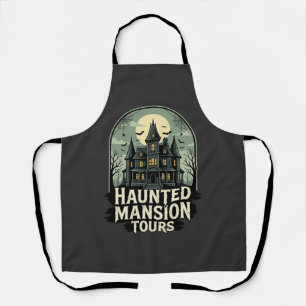 Gruseligen Mansions-Touren Vintage-Halloween-Vekto Schürze