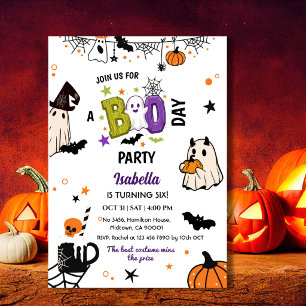 Gruseliger 6. Halloween-Geburtstag Geister Whimsic Einladung