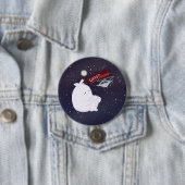 Gruseliger Alien-Entführungs-Halloween-Button Button (Beispiel)