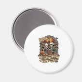 Gruseliger als Bücher Überfällige Gebühren Skelett Magnet (Vorderseite/Rückseite)