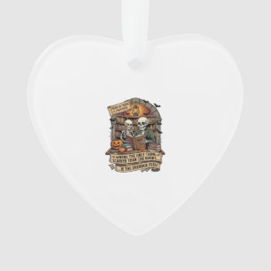 Gruseliger als Bücher Überfällige Gebühren Skelett Ornament