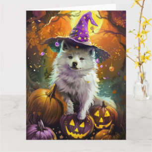 Gruseliger Amerikanischer Eskimo-Halloween-Hexe un Karte