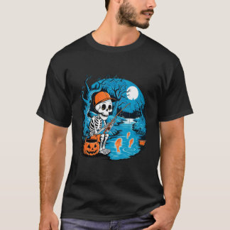 Gruseliger Angel-Skelett Halloween Unheimlicher Fi T-Shirt