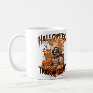 Gruseliger Astronaut Halloween-Becher   Süßes oder Kaffeetasse