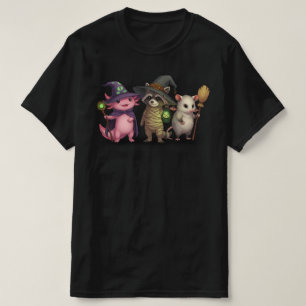 Gruseliger Axolotl-Waschbär   Halloween Bites Grus T-Shirt