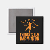Gruseliger Badminton Halloween Badminton Magnet (Vorderseite/Rückseite)