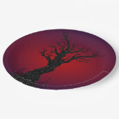 Gruseliger Baum Glitter Halloween Pappteller (Schrägansicht)