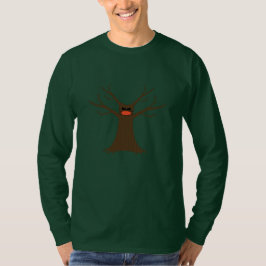 Gruseliger Baum mit Gesichtsmaske, Langarm T-Shirt