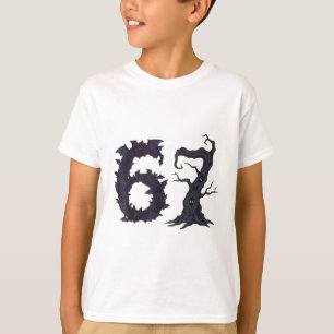 Gruseliger Baum und verängstigte Ts Lustiger Lehre T-Shirt