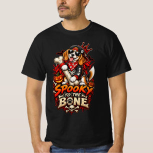 Gruseliger Beagle Halloween Lustiger Skelett Hund T-Shirt