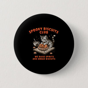 Gruseliger Biscuit-Club-Katz-Halloween-Backen Button