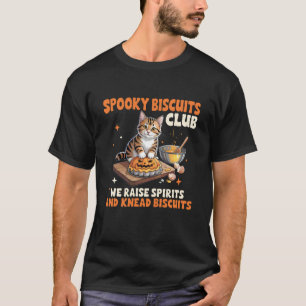 Gruseliger Biscuit-Club-Katzenspaß Halloween-Backe T-Shirt