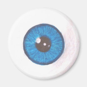 Gruseliger blauer Augapfel-Magnet Magnet