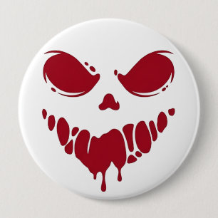 Gruseliger blutiger Gesichtsknopf - Halloween-Patc Button