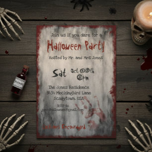 Gruseliger Blutiger Halloween-Party Einladung