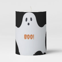 Gruseliger Boo Halloween Weiß