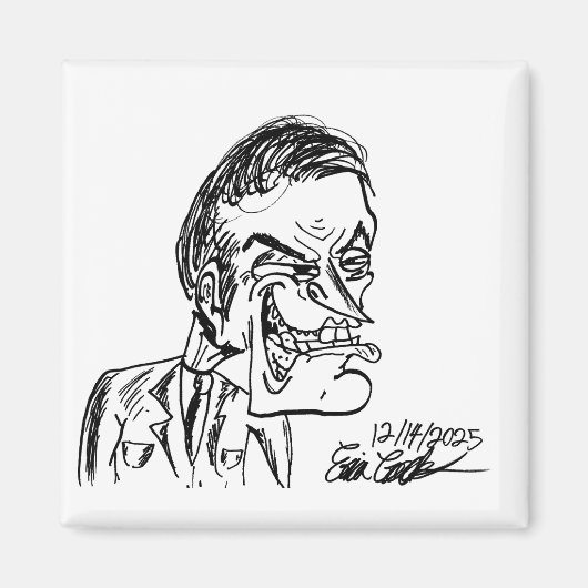 gruseliger Bösewicht Cartoon Magnet (Vorne)
